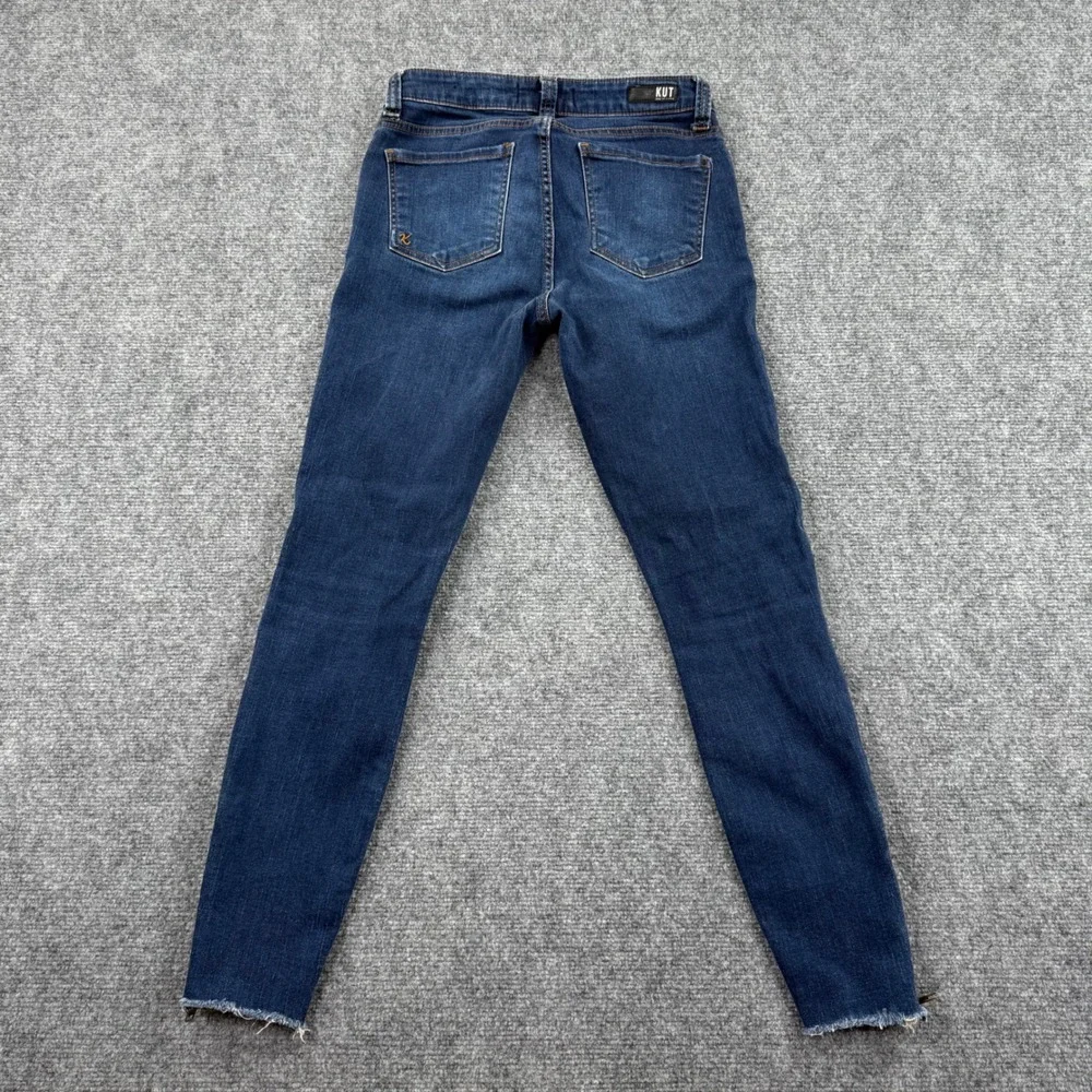KUT from the Kloth Connie Jeans Size 2 Ankle Skinny Dark Wash Zip Ankle  Women's